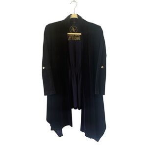 Adrienne Vittadini Women's Velvet Open Drape Cardigan Size Small